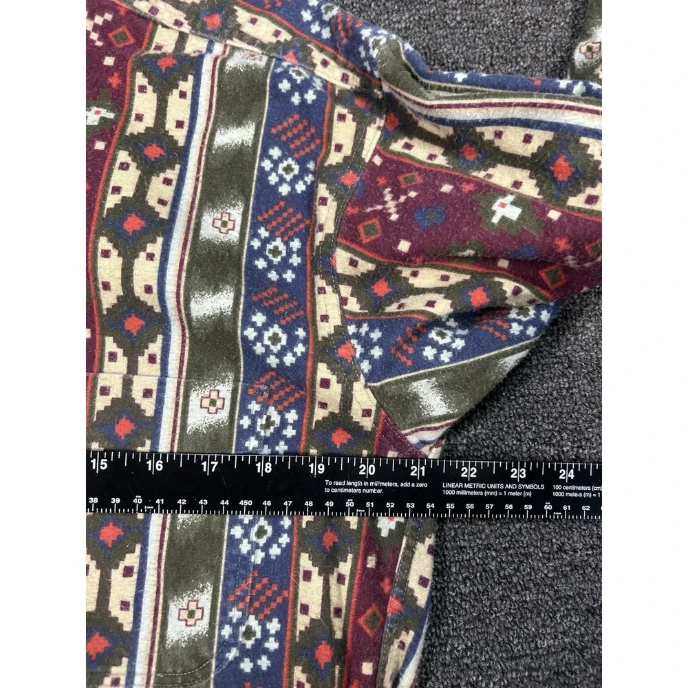Vintage Woolrich Chamois Flannel Shirt Men's Medium Aztec Southwestern USA‎ Made